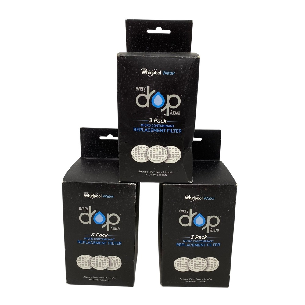 (3 Boxes) Whirlpool EveryDrop Water Filter 3-Pack Micro Contaminant DWWT251